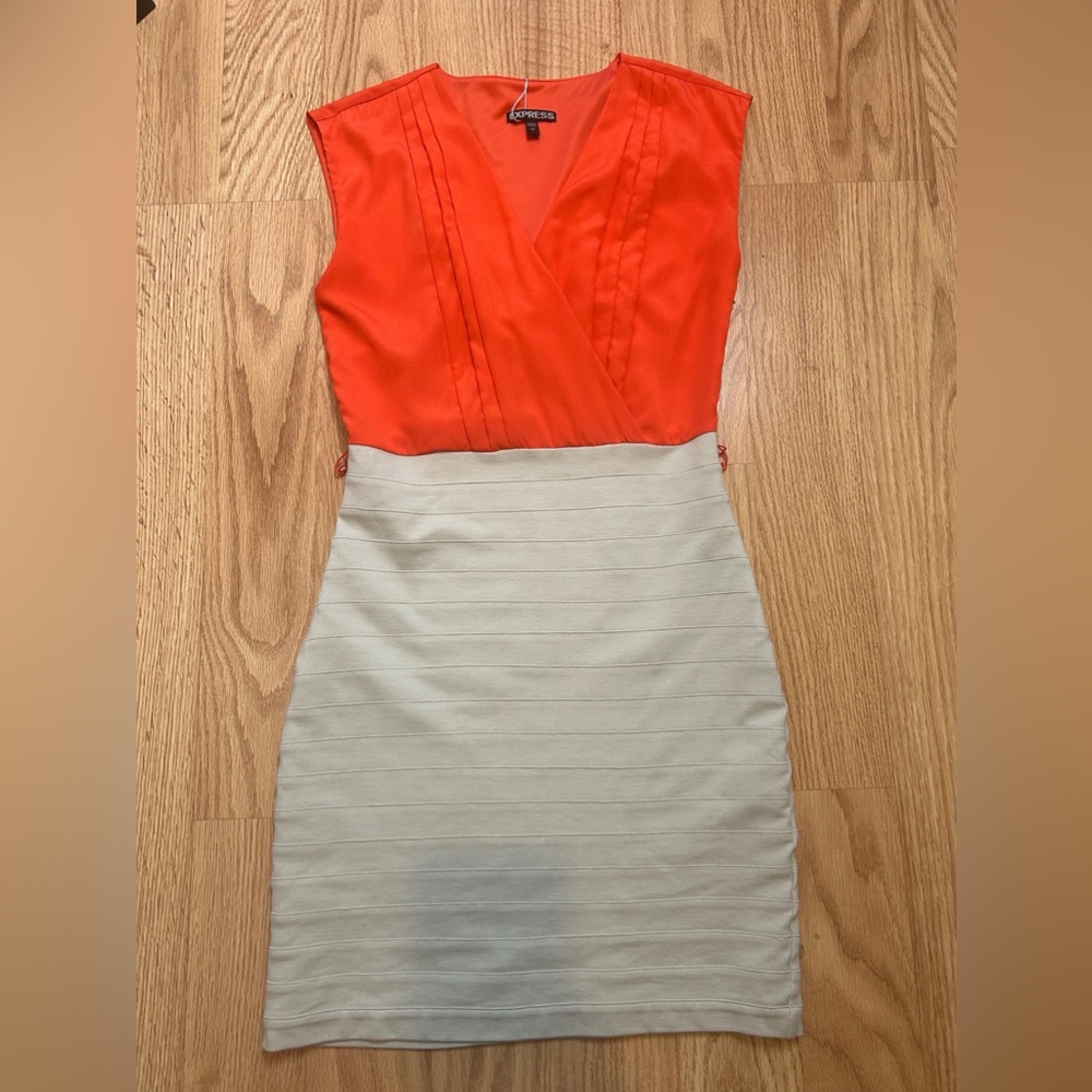 Express |Coral Block Bandage Dress Sz SP